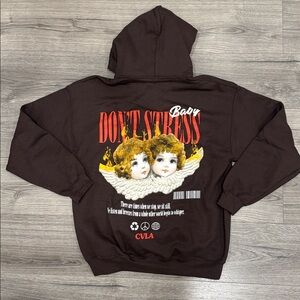 Civil LA CVLA  Don’t Stress Baby Brown Hoodie Men’s Size Large